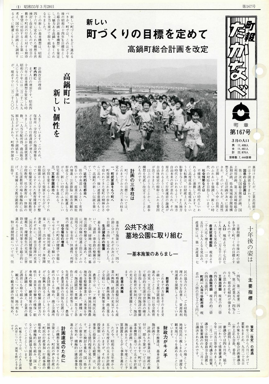 高鍋町広報　No.167　1980年3月号の表紙画像