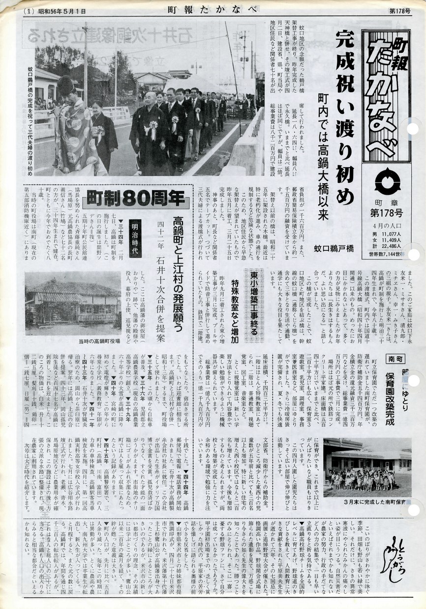 高鍋町広報　No.178　1981年5月号の表紙画像